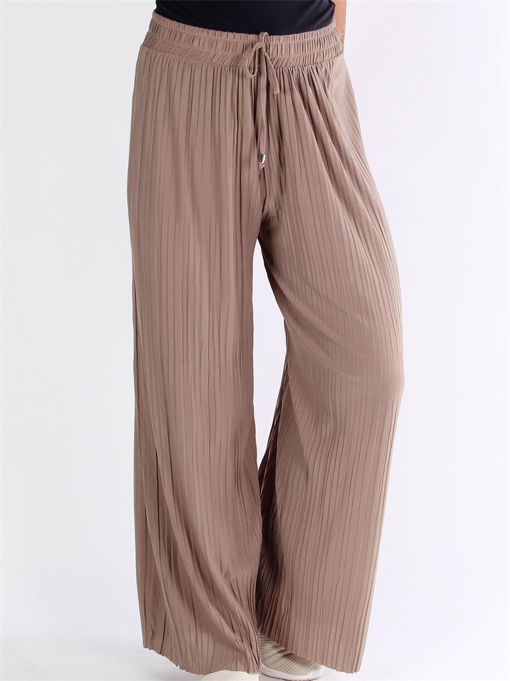 Kolkata - Svarta lösa byxor med veck